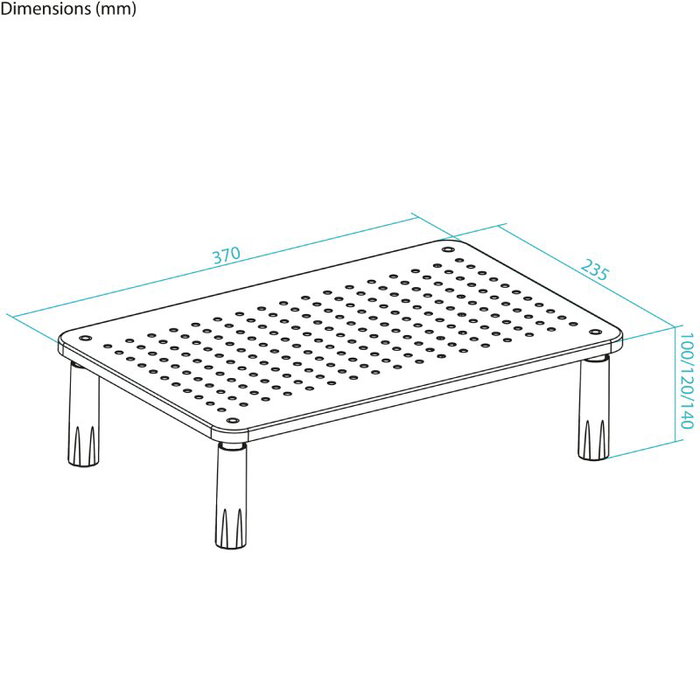 TOOQ Soporte Elevador TQMR086 para Monitor o Portátil, Negro